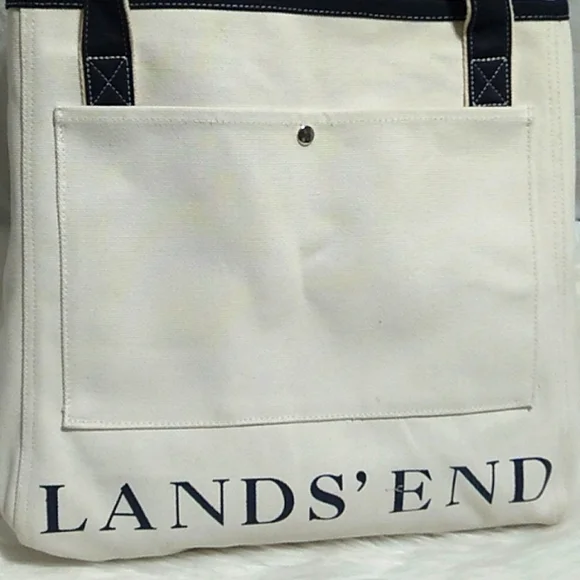 SALE! Lands End Thick Canvas Tote Gently Used (#28) - Picture 2 of 14